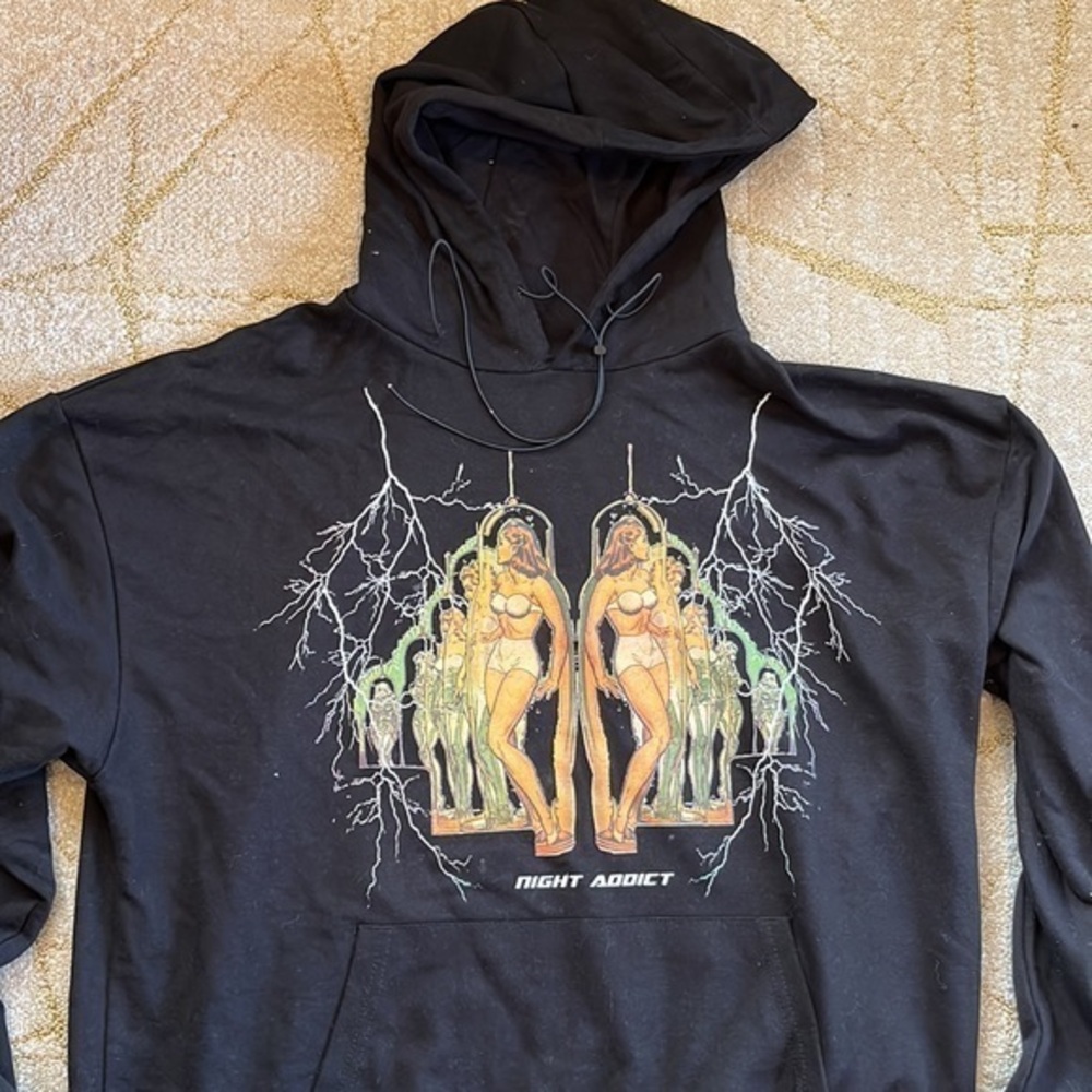 💃🍕Night Addict Electric hoodie sweatshirt graphic streetwear XL